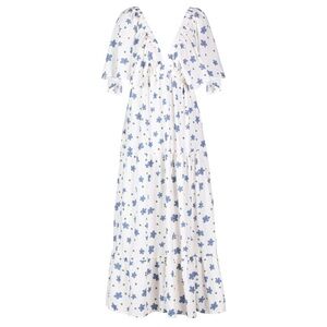 Beautiful V-neck, Backless Maxi Dress